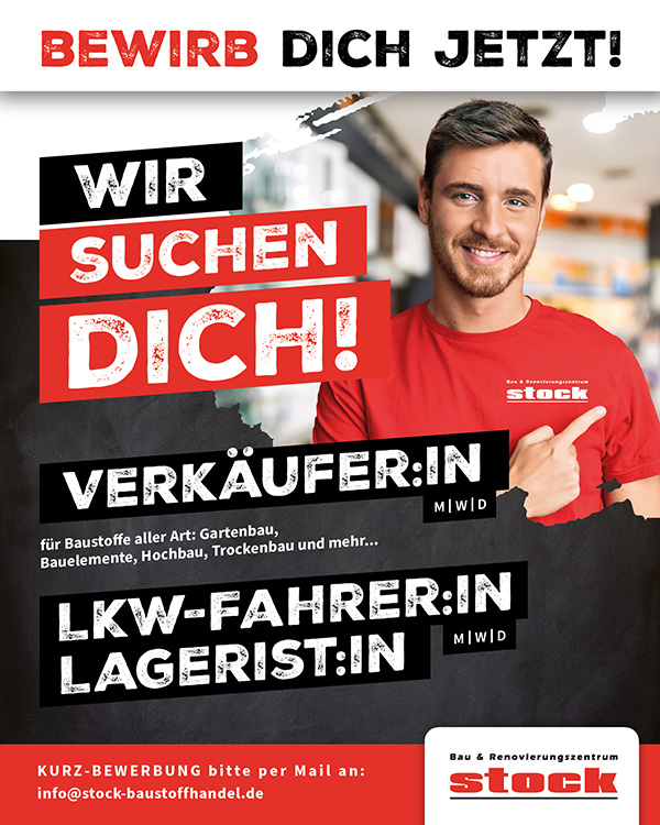 9585_Stock_Bauzentrum_20250715_Stellenanzeige_web
